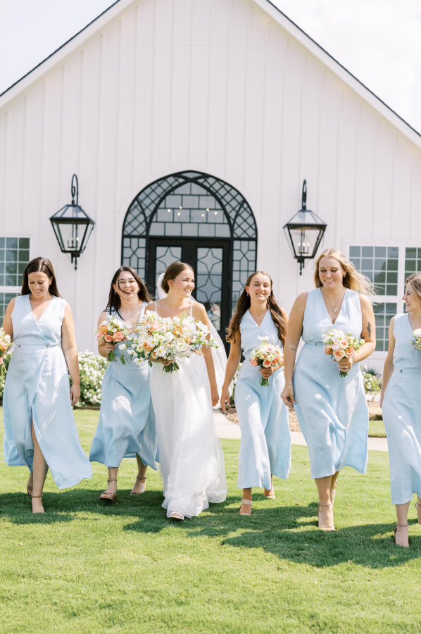 light blue bridesmaid dresses